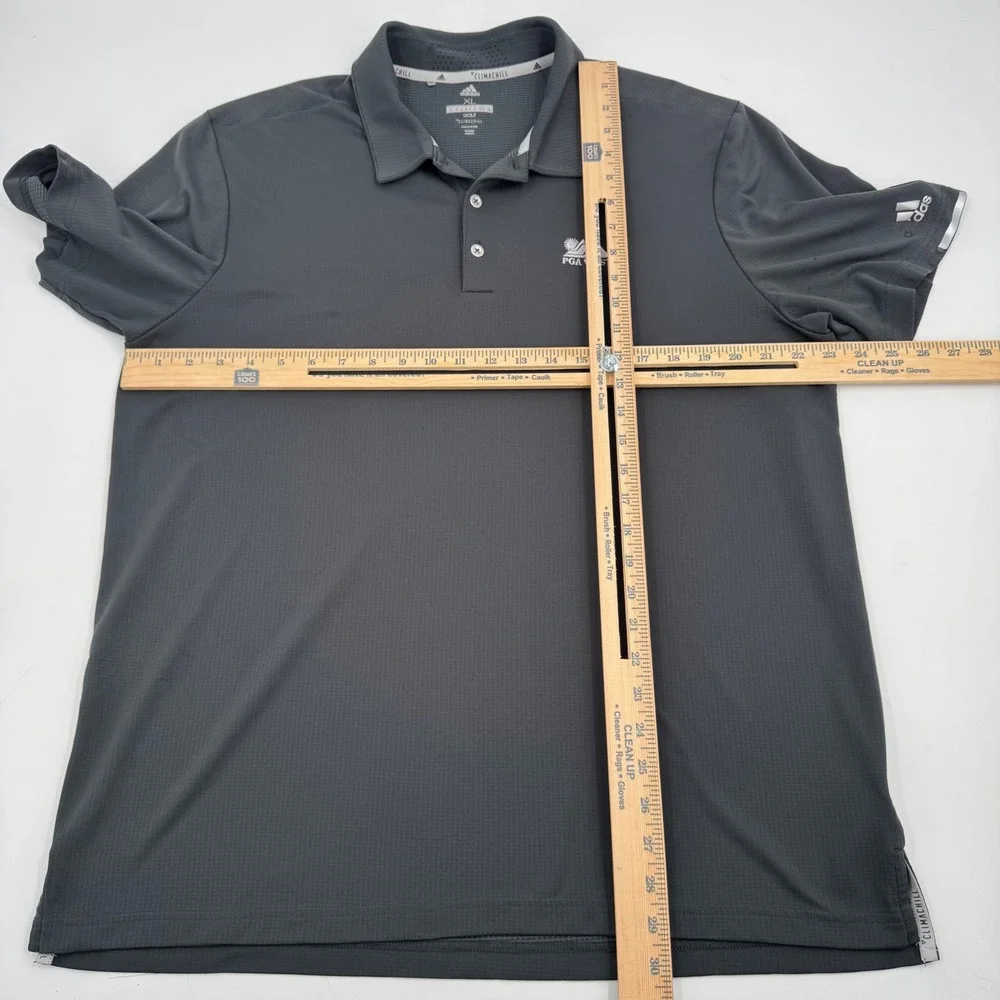 Adidas Golf Polo Shirt XL Mens Gray PGA West 41st Wild Turkey Open ClimaChill‎